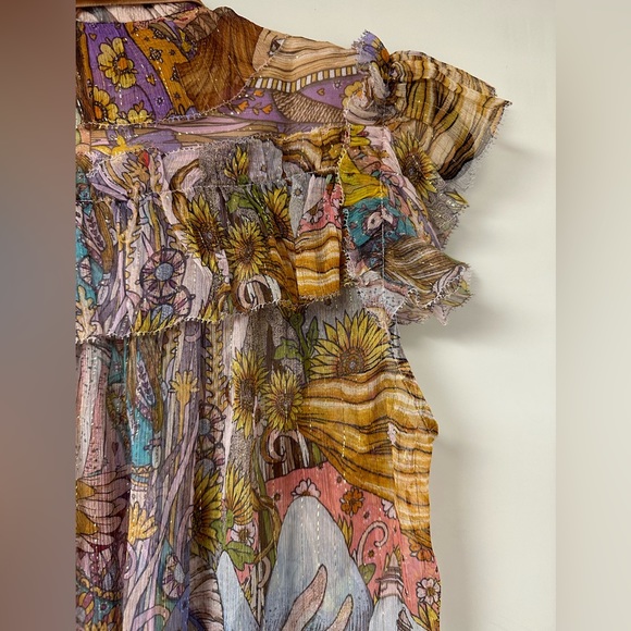 Zimmermann Kaleidoscope Printed Ruffled Top - Size 1 - Picture 6 of 14